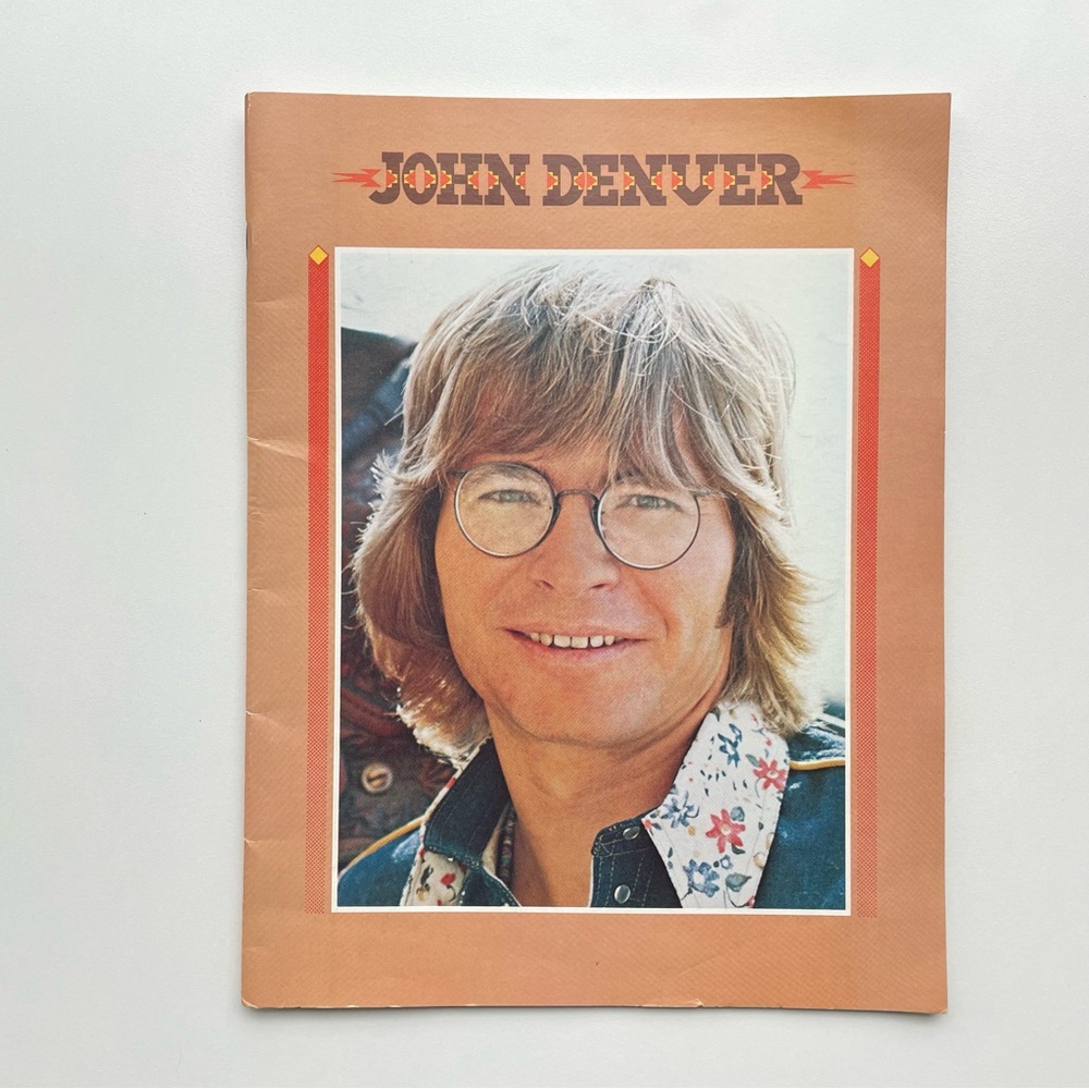 John Denver 1975 Concert Program Photographs Sketches and Lyrics Vtg Music Folk